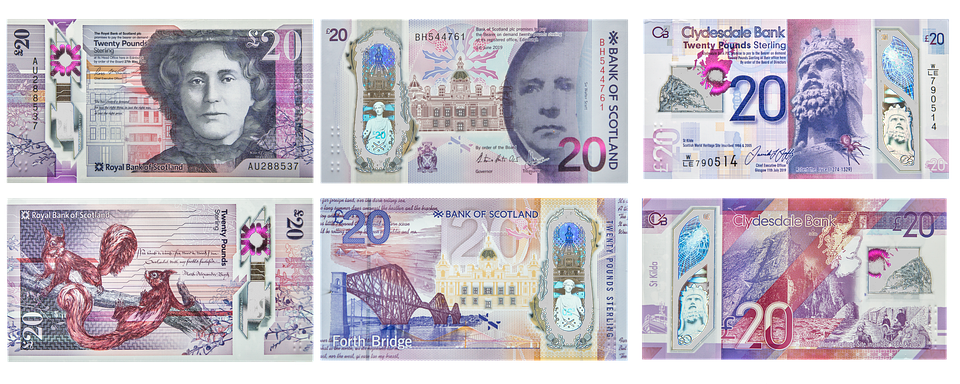 skotské bankovky